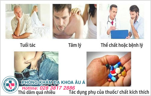 Một số nguyên nhân thường gặp gây ra bệnh liệt dương ở nam giới