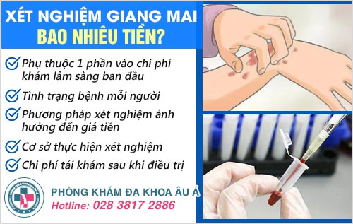 Xét nghiệm giang mai bao nhiêu tiền? [cụ thể từng khoản phí]