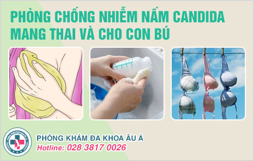 nấm Candida khi cho con bú